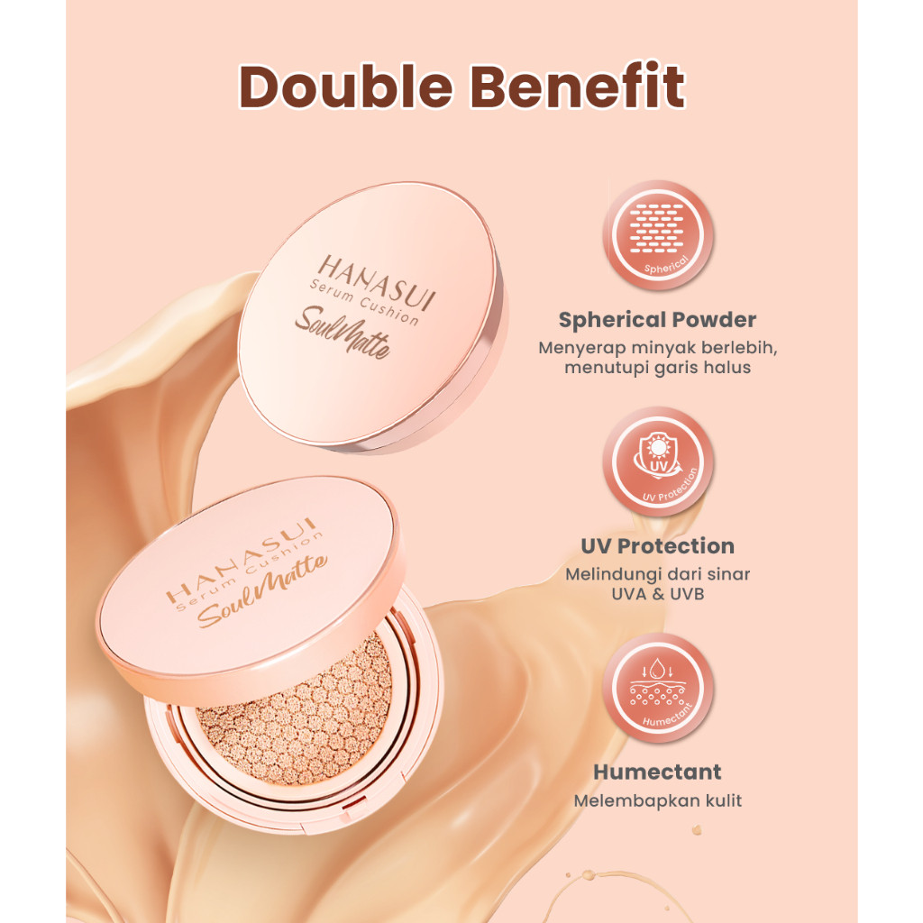 hanasui serum cushion soulmatte 15g/alas bedak hanasui serum cushion soulmatte 15g/alas bedak