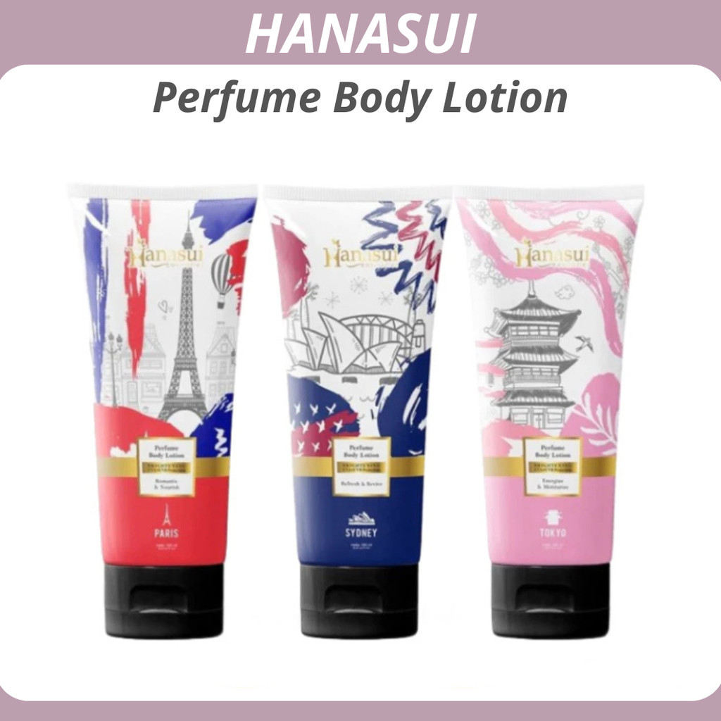 hanasui perfume body lotion 180ml/losion tubuh hanasui perfume body lotion 180ml/losion tubuh