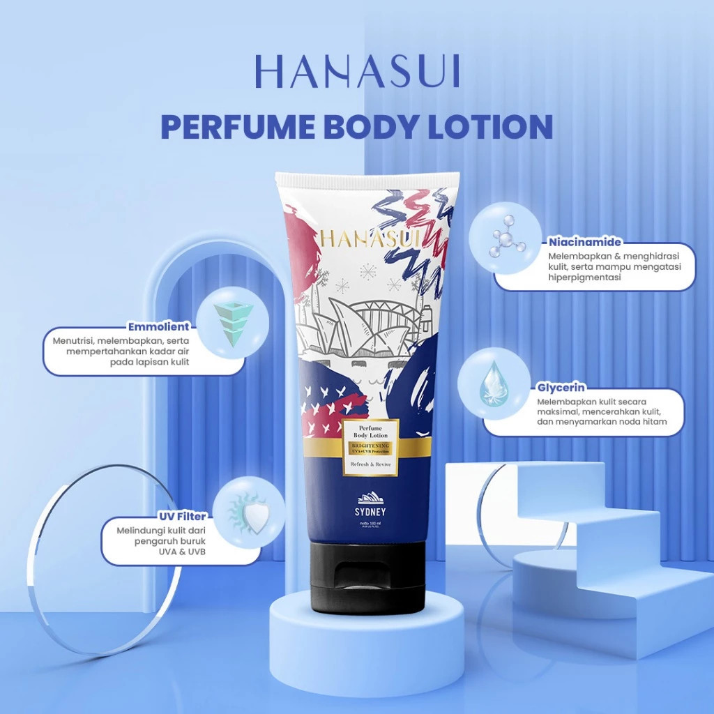hanasui perfume body lotion 180ml/losion tubuh hanasui perfume body lotion 180ml/losion tubuh