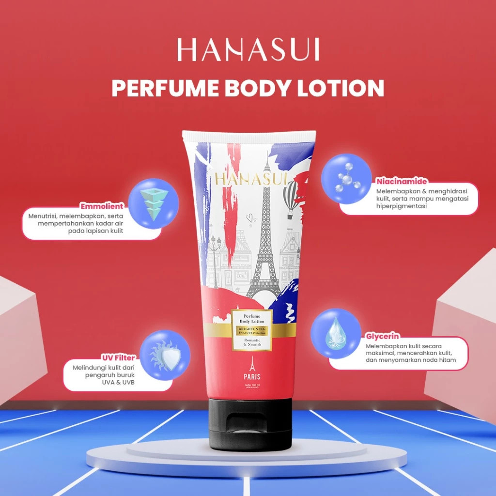 hanasui perfume body lotion 180ml/losion tubuh hanasui perfume body lotion 180ml/losion tubuh