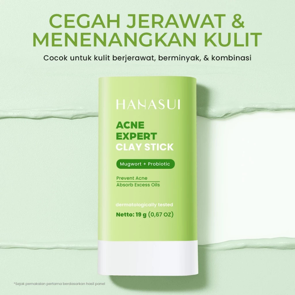 hanasui clay stick 19g/bright refining/acne expert/blackhead purifying/masker wajah hanasui clay stick 19g/bright refining/acne expert/blackhead purifying/masker wajah