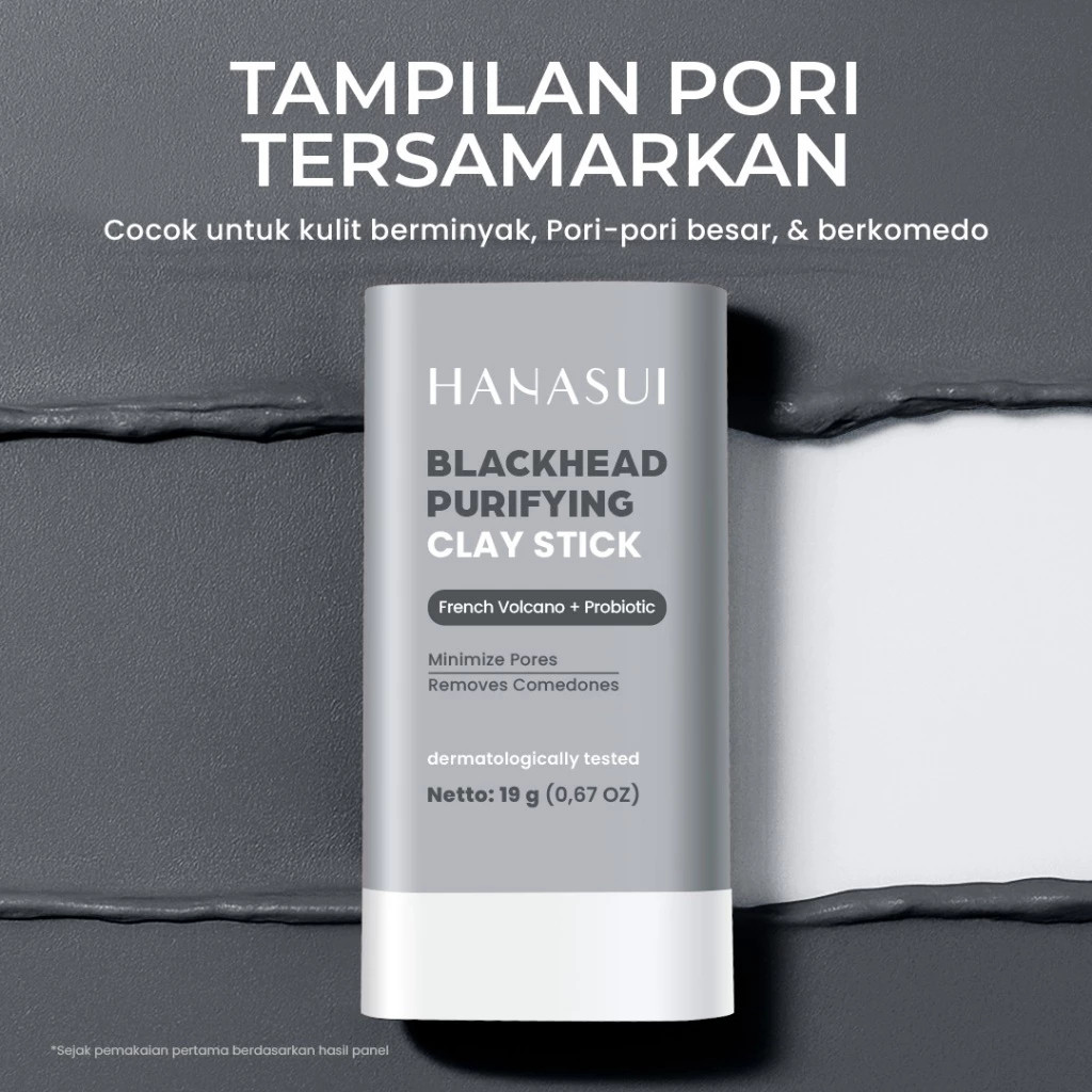 hanasui clay stick 19g/bright refining/acne expert/blackhead purifying/masker wajah hanasui clay stick 19g/bright refining/acne expert/blackhead purifying/masker wajah