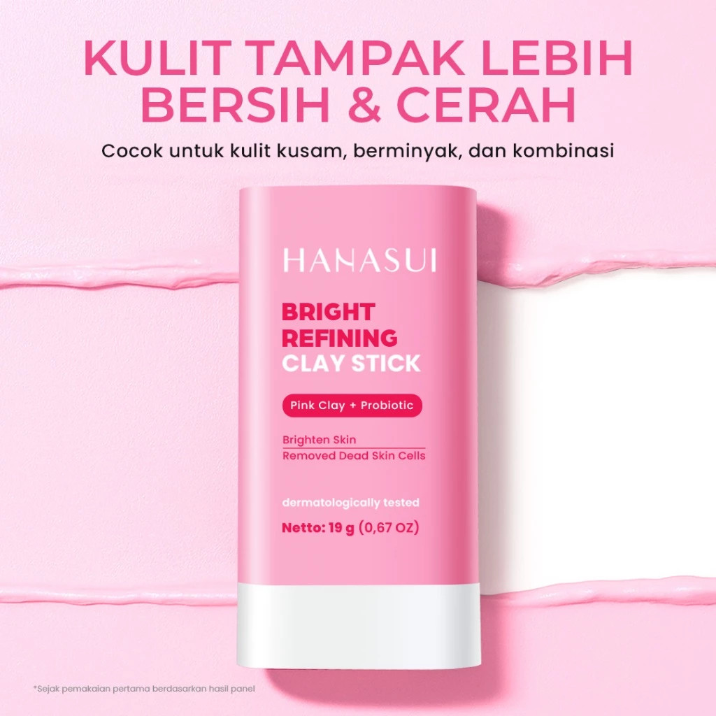 hanasui clay stick 19g/bright refining/acne expert/blackhead purifying/masker wajah hanasui clay stick 19g/bright refining/acne expert/blackhead purifying/masker wajah