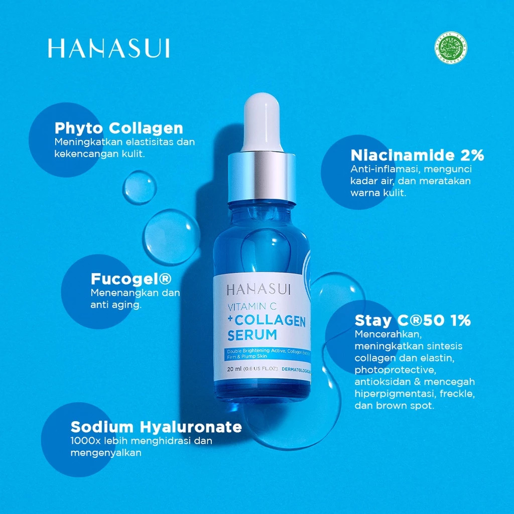 hanasui vitamin c collagen serum 20ml / serum wajah hanasui vitamin c collagen serum 20ml / serum wajah