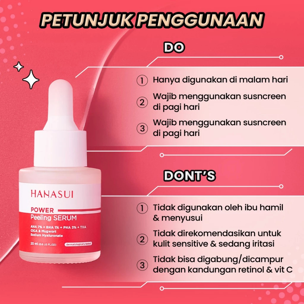 hanasui power peeling serum 20ml / serum eksfoliasi wajah hanasui power peeling serum 20ml / serum eksfoliasi wajah