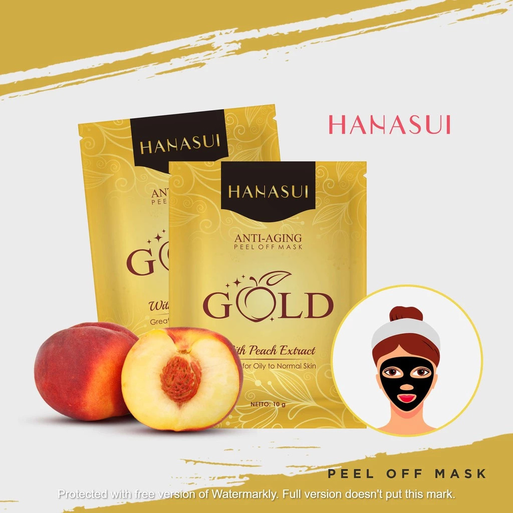 hanasui naturgo peel off mask black / gold anti aging / masker wajah komedo hanasui naturgo peel off mask black / gold anti aging / masker wajah komedo
