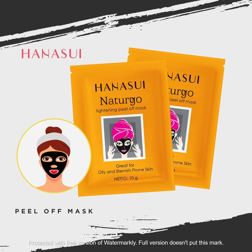 hanasui naturgo peel off mask black / gold anti aging / masker wajah komedo hanasui naturgo peel off mask black / gold anti aging / masker wajah komedo
