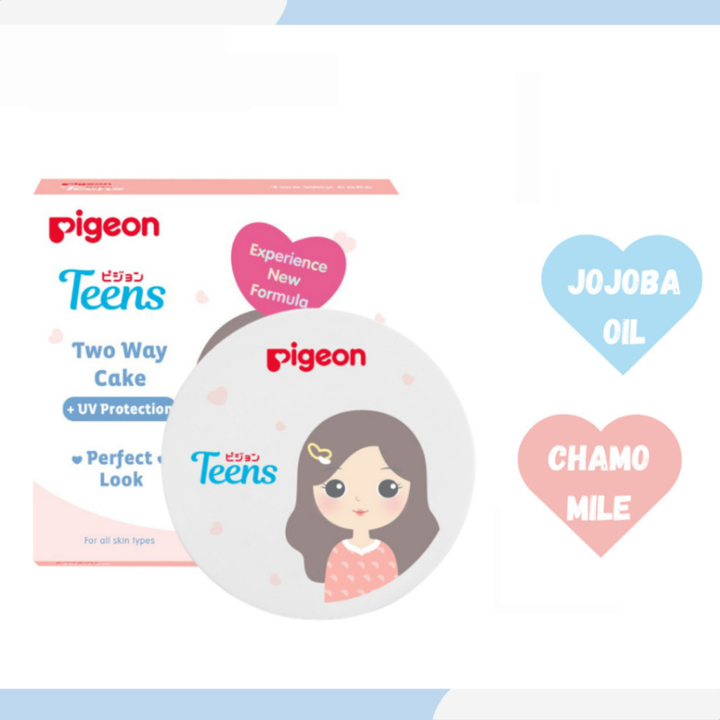 pigeon teens two way cake + uv protection 14g / bedak padat pigeon teens two way cake + uv protection 14g / bedak padat