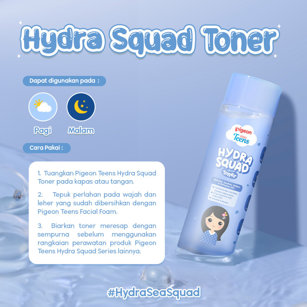 pigeon teens hydra squad toner 100ml/toner wajah pigeon teens hydra squad toner 100ml/toner wajah