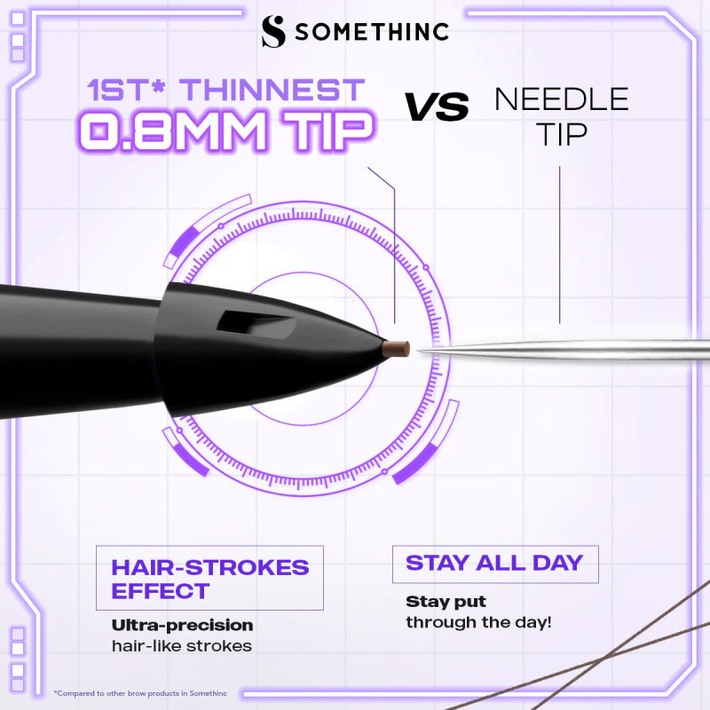 somethinc microslim 4d eyebrow pencil/pensil alis somethinc microslim 4d eyebrow pencil/pensil alis