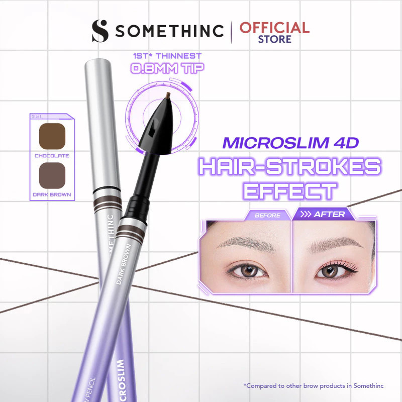 somethinc microslim 4d eyebrow pencil/pensil alis somethinc microslim 4d eyebrow pencil/pensil alis