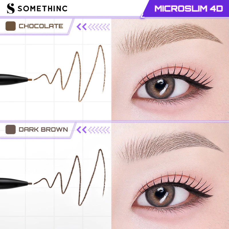 somethinc microslim 4d eyebrow pencil/pensil alis somethinc microslim 4d eyebrow pencil/pensil alis