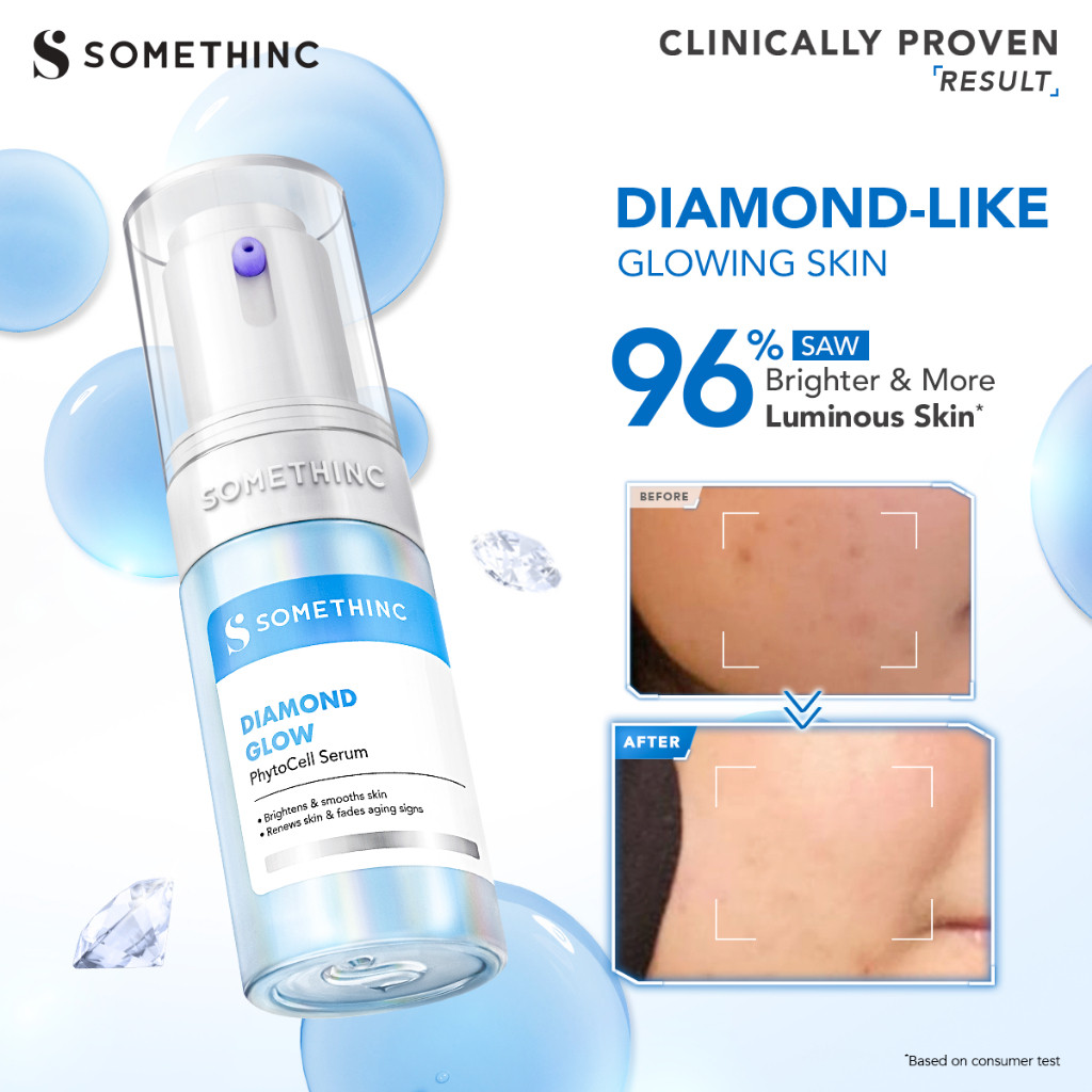 somethinc diamond glow pyhtocell serum 20ml/serum wajah somethinc diamond glow pyhtocell serum 20ml/serum wajah