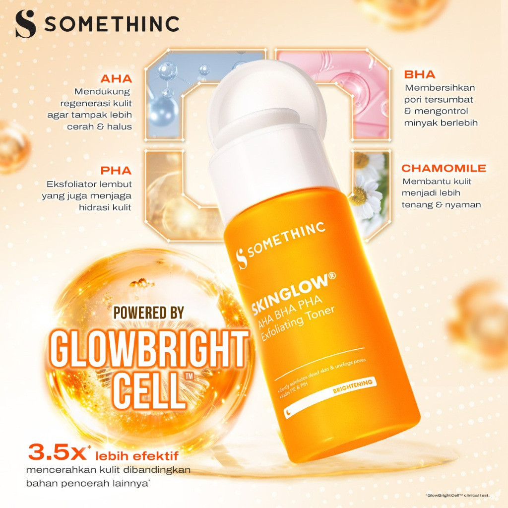 somethinc skinglow aha bha pha exfoliating toner 100ml/toner eksfoliasi somethinc skinglow aha bha pha exfoliating toner 100ml/toner eksfoliasi