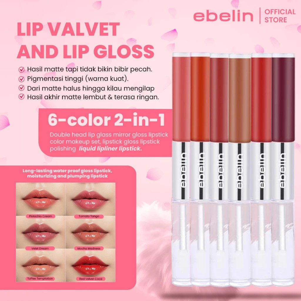 ebelin lip velvet and lip gloss 3ml ebelin lip velvet and lip gloss 3ml