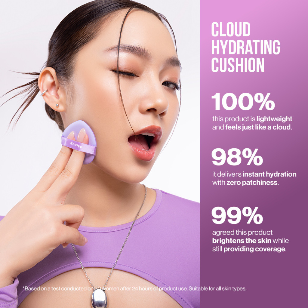 soulyu cloud hydrating cushion 12.5g/alas bedak soulyu cloud hydrating cushion 12.5g/alas bedak