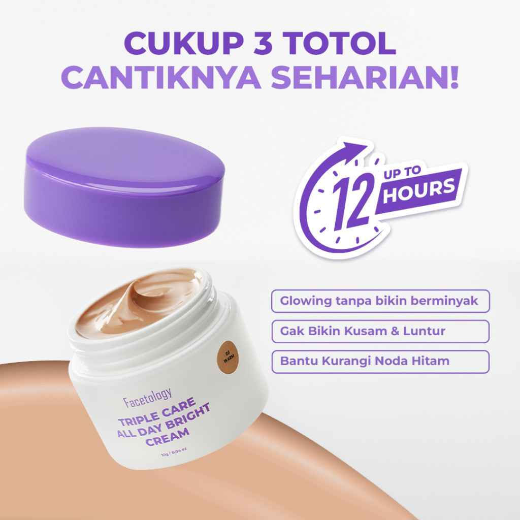 facetology triple care all day bright cream 10gr/pelembab wajah facetology triple care all day bright cream 10gr/pelembab wajah