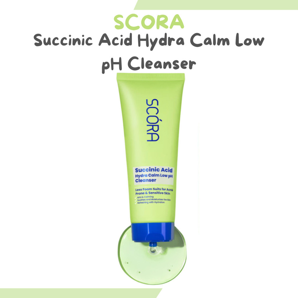 scora succinic acid hydra calm low ph cleanser 100ml/pembersih wajah scora succinic acid hydra calm low ph cleanser 100ml/pembersih wajah