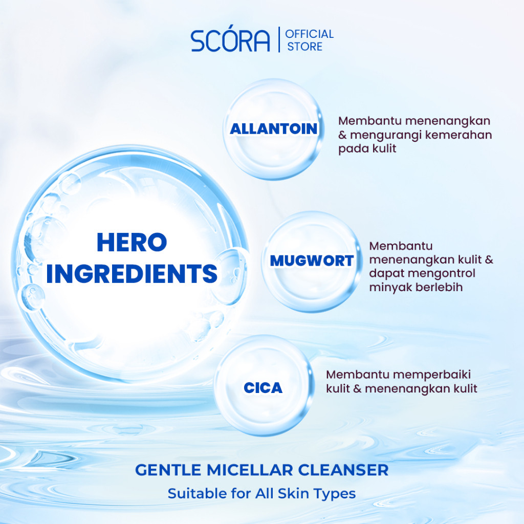 scora gentle and soothe micellar cleansing water 100 ml scora gentle and soothe micellar cleansing water 100 ml