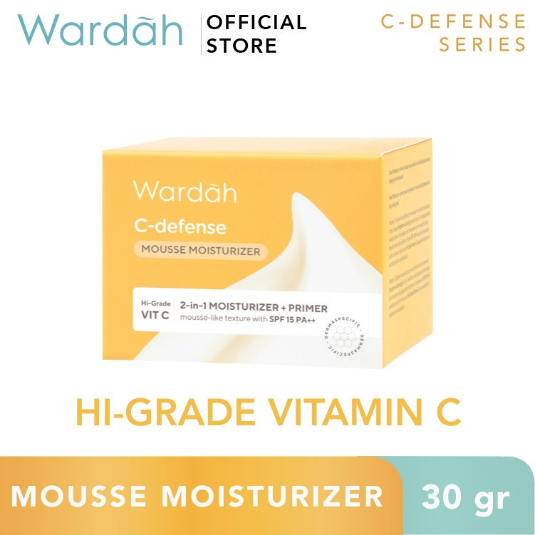 wardah c defense mousse moisturizer 30g/pelembab wajah wardah c defense mousse moisturizer 30g/pelembab wajah