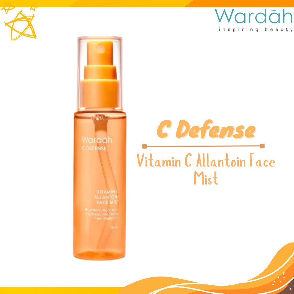 wardah c defense vitamin c allantoin face mist 55ml wardah c defense vitamin c allantoin face mist 55ml