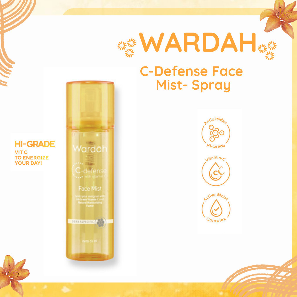 wardah c defense vitamin c allantoin face mist 55ml wardah c defense vitamin c allantoin face mist 55ml