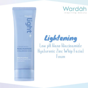 wardah lightening low ph nano niacinamide hyaluronic whip facial foam 50ml and 100ml/pembersih wajah
