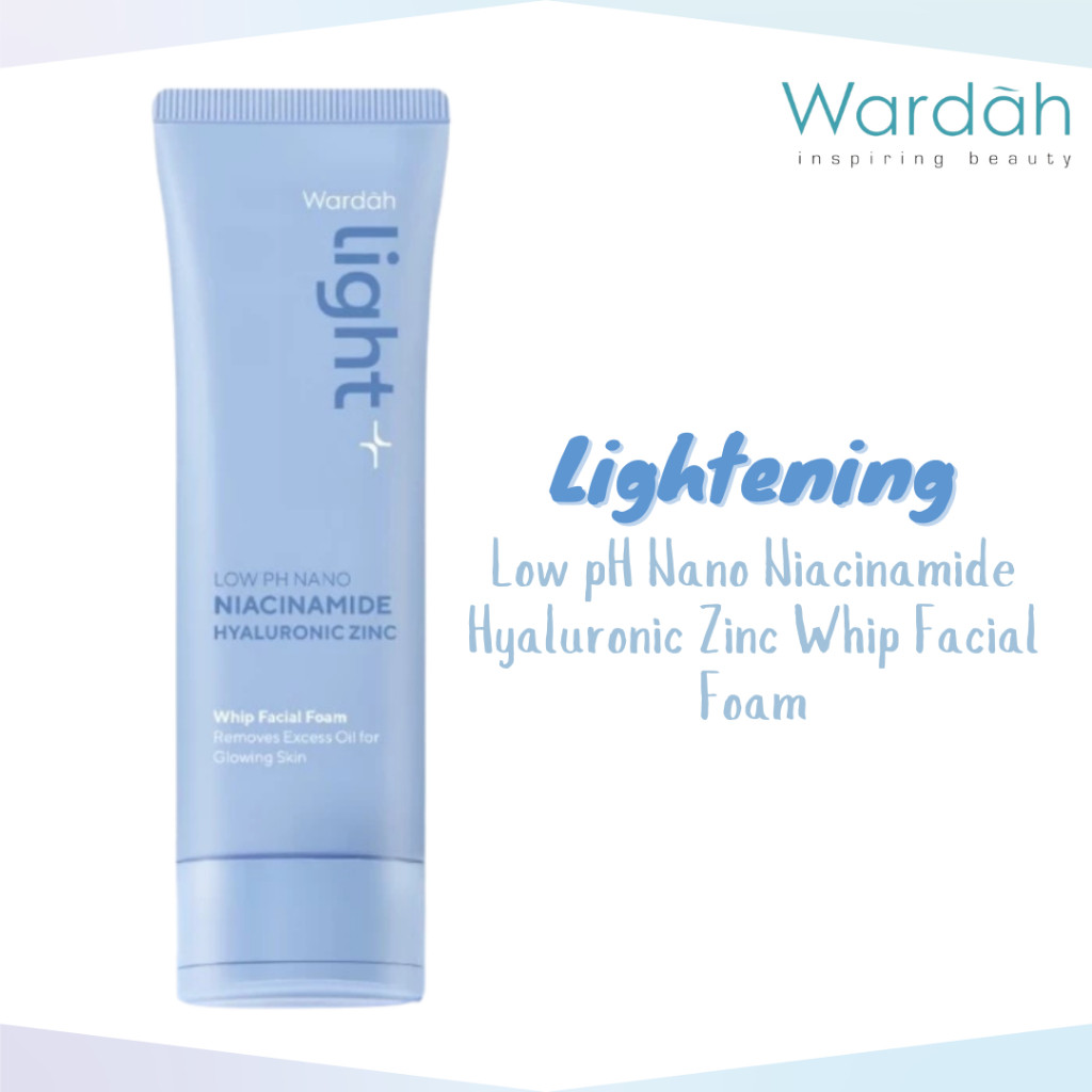 wardah lightening low ph nano niacinamide hyaluronic whip facial foam 50ml and 100ml/pembersih wajah wardah lightening low ph nano niacinamide hyaluronic whip facial foam 50ml and 100ml/pembersih wajah