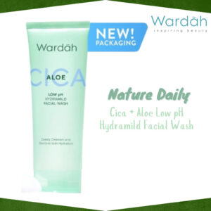 wardah nature daily cica aloe low ph hydramild facial wash 50ml and 100ml/pembersih wajah