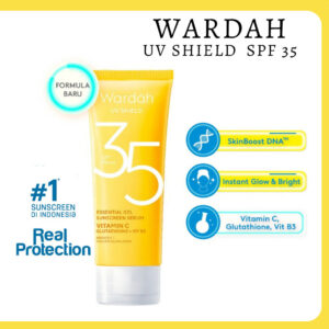 wardah uv shield essential sunscreen gel spf 35 pa +++ 40 ml