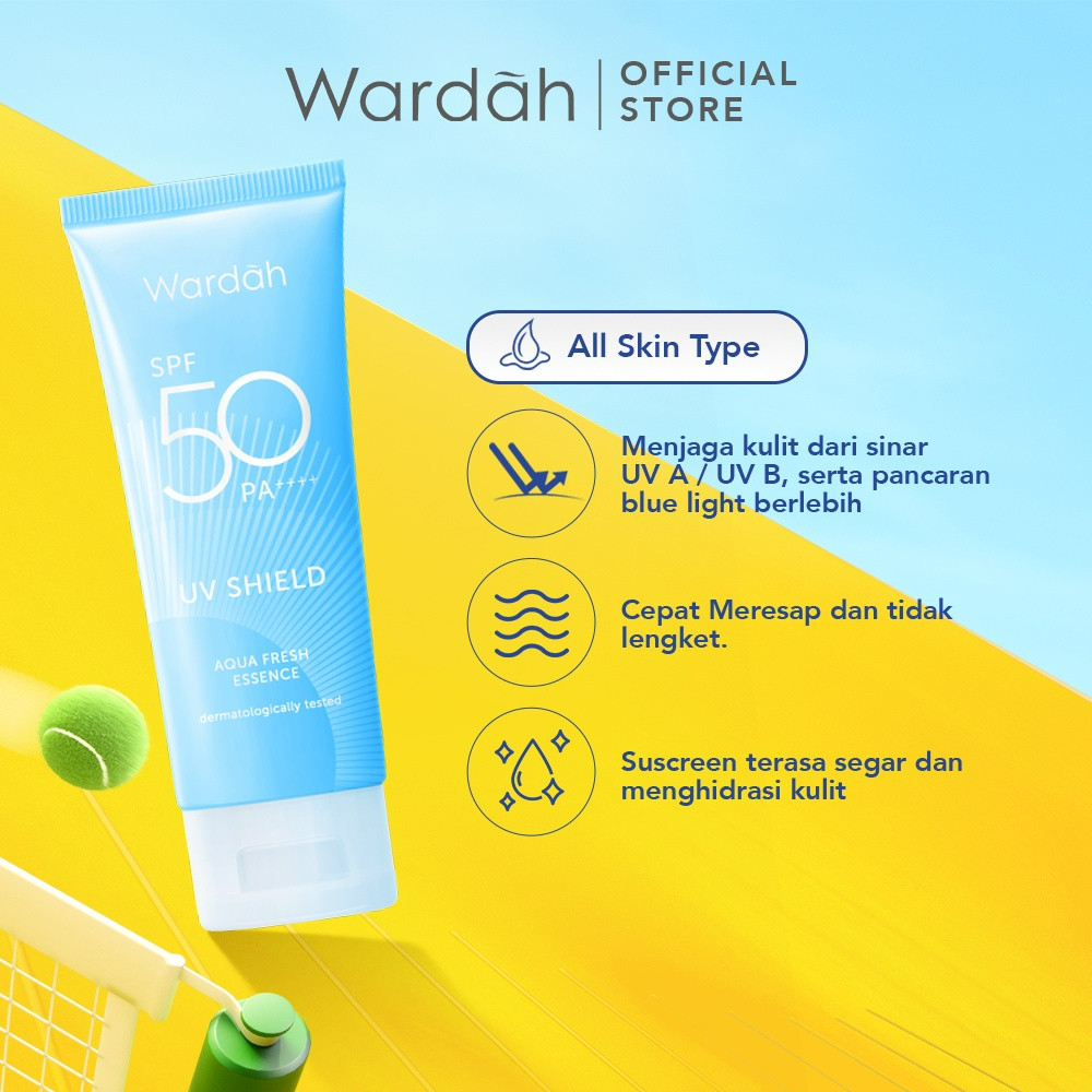 wardah uv shield aqua fresh essence spf 50 pa+++ wardah uv shield aqua fresh essence spf 50 pa+++