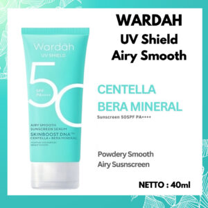 wardah uv shield spf 50 pa++++ airy smooth sunscreen serum 40ml