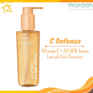 wardah vitamin c + 8x nmf amino radiant charge gel cleanser 120ml/pembersih wajah