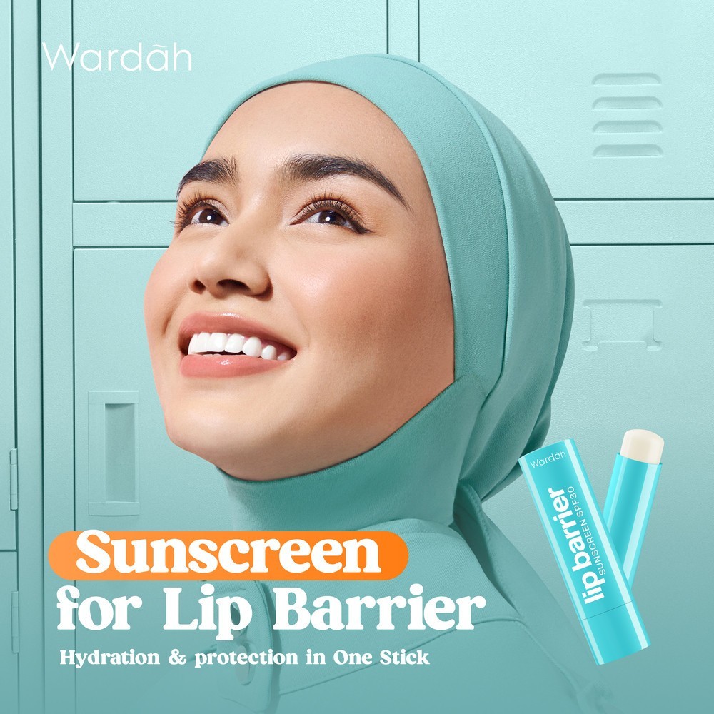 wardah lip barrier sunscreen spf 30 pa+++/lip balm wardah lip barrier sunscreen spf 30 pa+++/lip balm