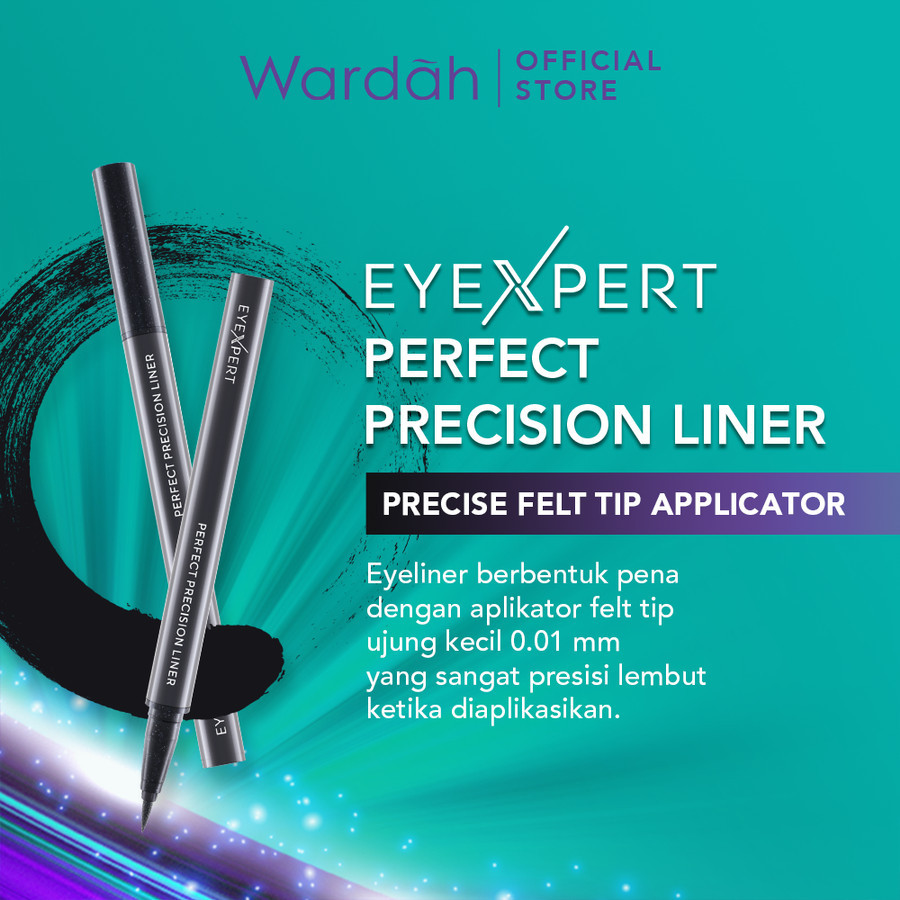 wardah eyexpert perfect precision liner 1ml | waterproof eyeliner wardah eyexpert perfect precision liner 1ml | waterproof eyeliner