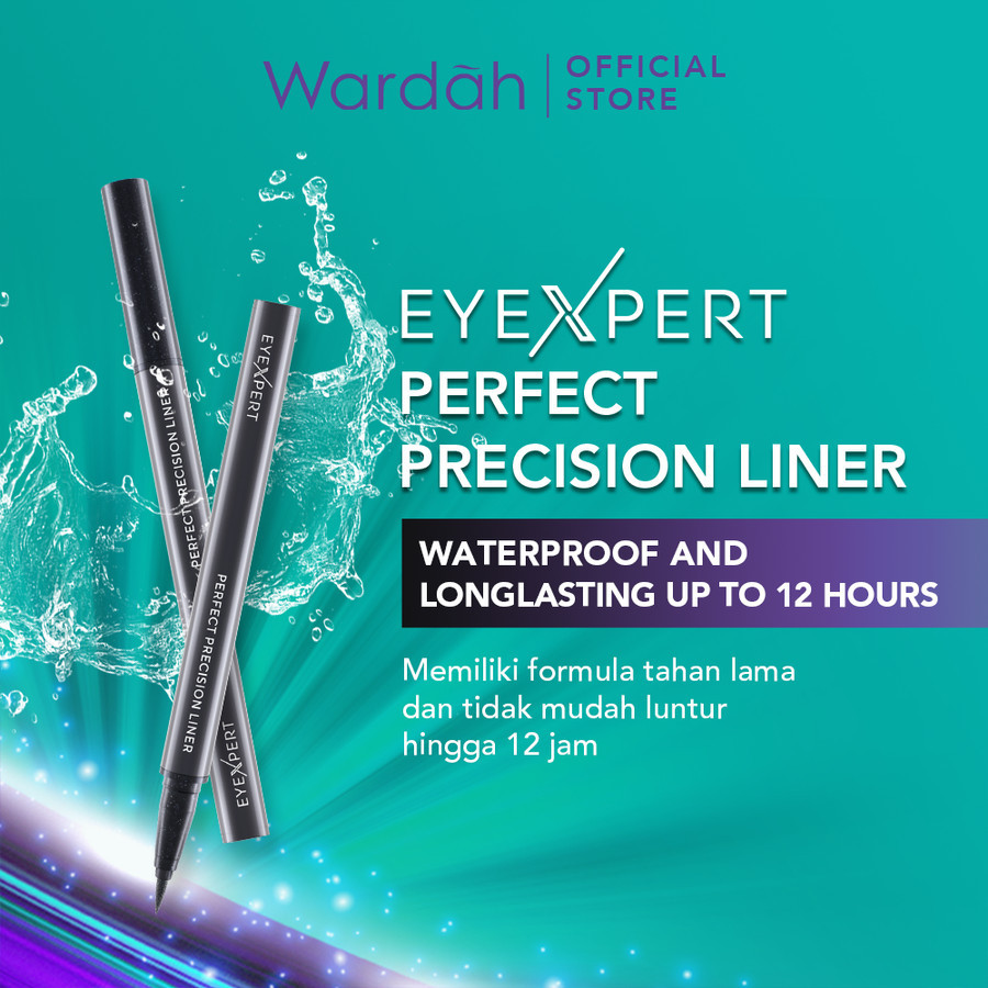 wardah eyexpert perfect precision liner 1ml | waterproof eyeliner wardah eyexpert perfect precision liner 1ml | waterproof eyeliner