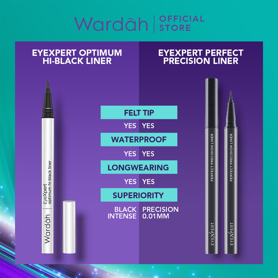 wardah eyexpert perfect precision liner 1ml | waterproof eyeliner wardah eyexpert perfect precision liner 1ml | waterproof eyeliner