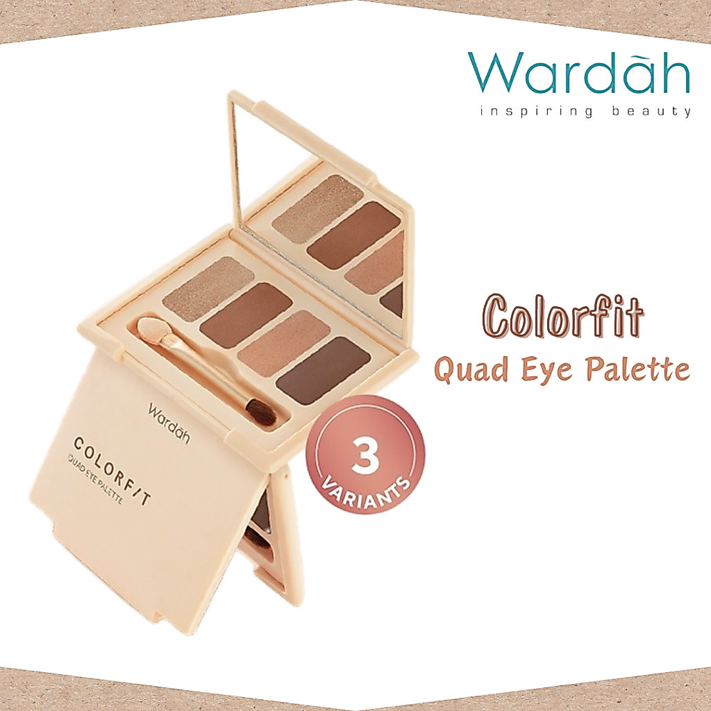 wardah colorfit quad eye palette eyeshadow 4in1 wardah colorfit quad eye palette eyeshadow 4in1