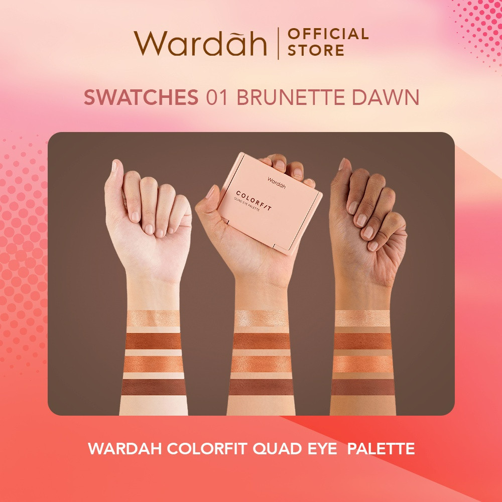 wardah colorfit quad eye palette eyeshadow 4in1 wardah colorfit quad eye palette eyeshadow 4in1