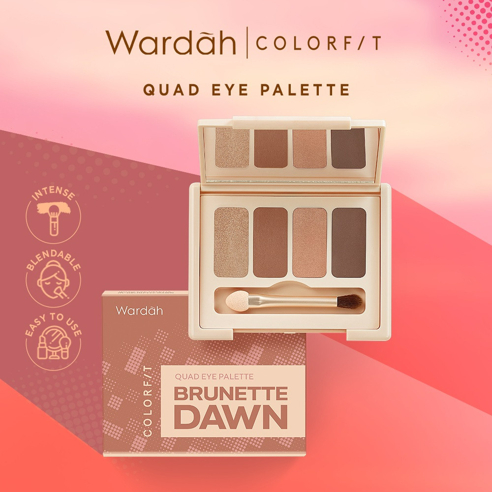 wardah colorfit quad eye palette eyeshadow 4in1 wardah colorfit quad eye palette eyeshadow 4in1