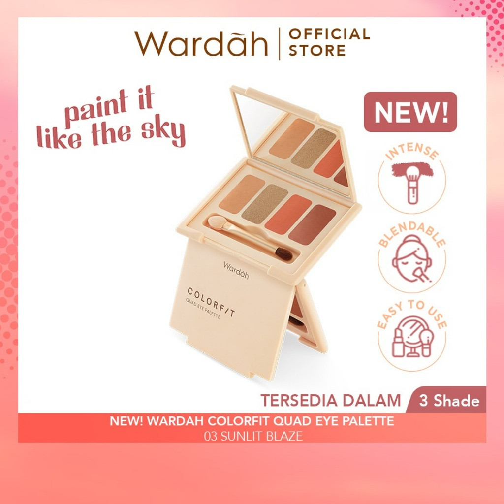 wardah colorfit quad eye palette eyeshadow 4in1 wardah colorfit quad eye palette eyeshadow 4in1