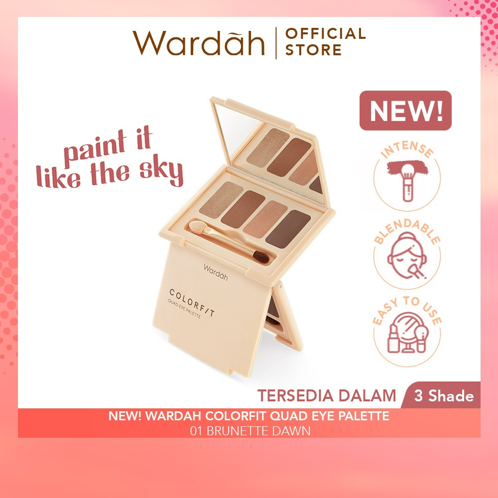 wardah colorfit quad eye palette eyeshadow 4in1 wardah colorfit quad eye palette eyeshadow 4in1