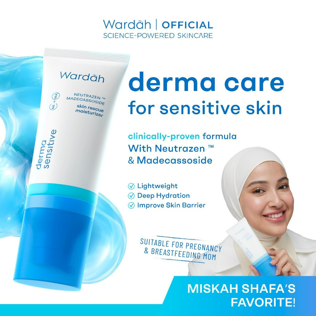 wardah derma sensitive skin rescue moisturizer neutrazen madecassoside 50g/pelembab wajah wardah derma sensitive skin rescue moisturizer neutrazen madecassoside 50g/pelembab wajah