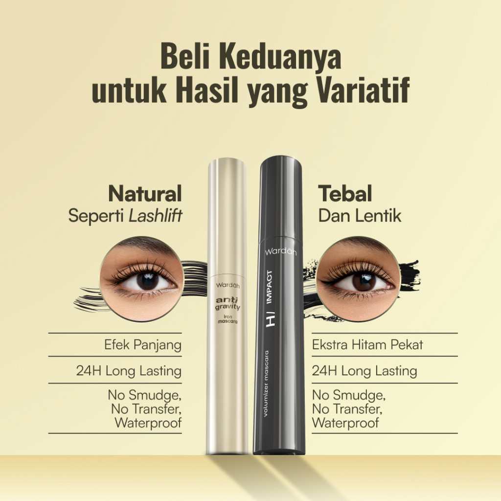 wardah anti gravity iron mascara 3g wardah anti gravity iron mascara 3g