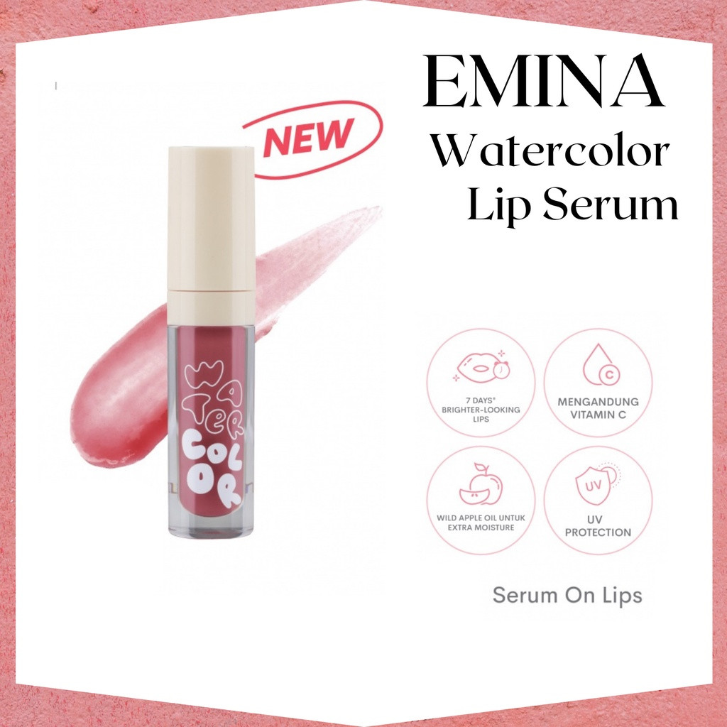emina watercolor lip serum 2g / serum bibir emina watercolor lip serum 2g / serum bibir