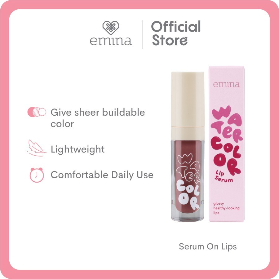 emina watercolor lip serum 2g / serum bibir emina watercolor lip serum 2g / serum bibir