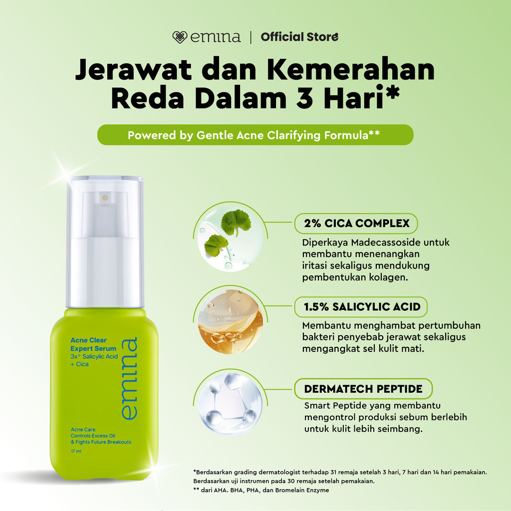 emina acne clear expert serum 17ml/serum wajah emina acne clear expert serum 17ml/serum wajah