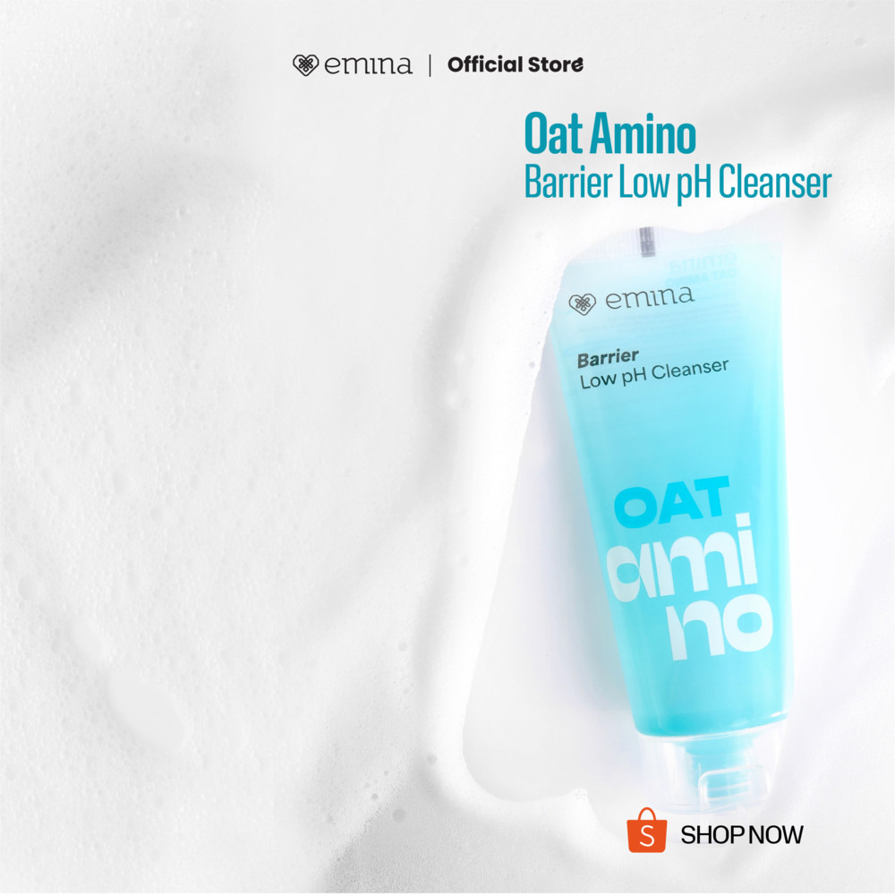 emina oat amino ceramide barrier low ph gel cleanser 70ml/pembersih wajah emina oat amino ceramide barrier low ph gel cleanser 70ml/pembersih wajah