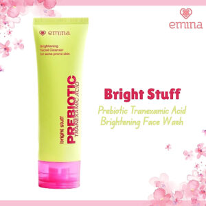 emina bright stuff prebiotic tranexamic acid brightening face wash 50ml and 100ml/pembersih wajah
