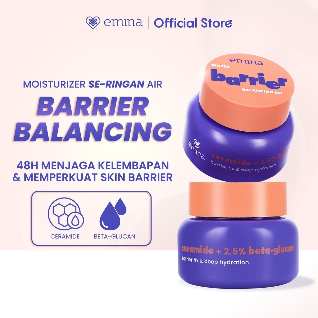 emina water gel moisturizer 30g/barrier balancing/bright glow/calming/pelembab wajah emina water gel moisturizer 30g/barrier balancing/bright glow/calming/pelembab wajah